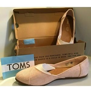 Toms NWT Jutti Flats - Pink Slubby